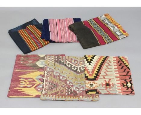 COLLECTION OF MAINLY FLAT WEAVE CUSHION COVERS, mainly eastern and Indonesian (parcel)