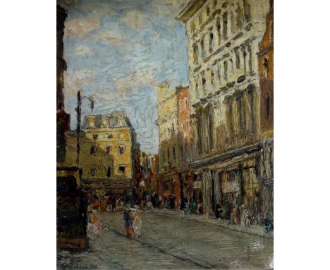 EDGAR THOMAS WOOD (1860-1935) AN ARCHITECTURAL MEDLEY Signed and dated 1918, signed and inscribed on a label on the reverse, 