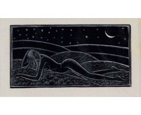 ERIC GILL, ARA (1882-1940) FIVE PRINTS: (BOUNDING DEER); NATIVITY WITH MIDWIFE, ST. JOSEPH STANDING (Physick 14)NAKED GIRL LY