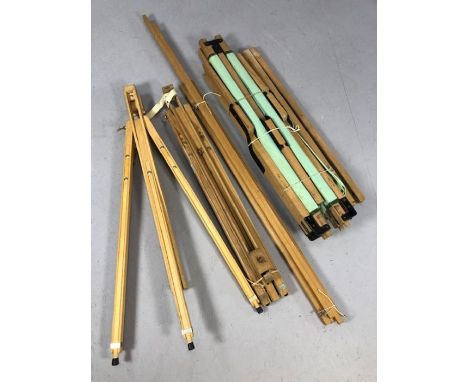 Vintage wooden items to include artist's easel by Winsor and Newton Ltd