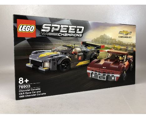 LEGO Speed Champions Chevrolet Corvette C8.R Race Car and 1969 Chevrolet Corvette 76903, unopened, unbuilt and complete