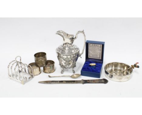 Collection of Epns and silver plated items together with a Halcyon Days enamel box , etc (a lot) 