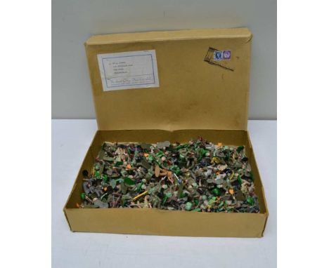 A LARGE COLLECTION OF PLASTIC SOLDIERS mostly in Army Uniform including Crescent Toys also other makes 
