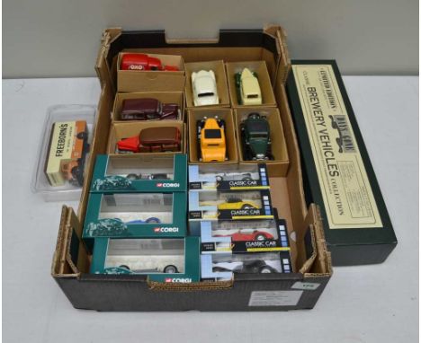 A SELECTION OF DIE-CAST MODELS including; Corgi diecast Sports/Racers, four Classic Car model collections, seven assorted lar