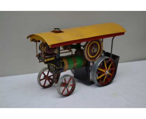 A MAMOD TE1A STEAM TRACTOR together with fly wheel and additional upper drive 