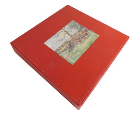 Berry (Michael) and Brock (D.W.E) Hunting by Ear, with two 10" Parlophone gramophone records of Sounds of Fox Hunting, in pre
