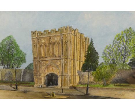 Michael Plume - The Abbey Gate, Bury St Edmunds, watercolour and gouache, signed and dated 2004 lower right, 30 x 45cm; and P