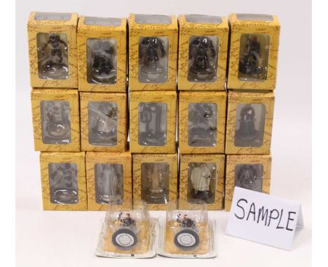 Eaglemoss Collection of 180 various Lord of The Rings white metal hand painted figures, complete set with booklets, 5 display