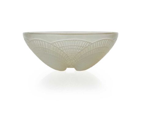 RENÉ LALIQUE (1860-1945) 'COQUILLES' BOWL NO. 3201, DESIGNED 1924 opalescent glass, wheel etched R. LALIQUE/ FRANCE, script e