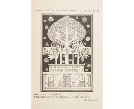 C.R. ASHBEE (1863-1942)  MODERN ENGLISH SILVERWORK, 1909 limited first edition 116 of 200, lithographed plates by the author,