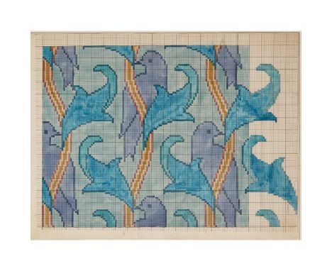 C. F. A. VOYSEY (1857-1941) FOR TOMKINSON &amp; ADAM LTD., KIDDERMINSTER FRAMED DESIGN FOR A CARPET, DATED 1900 watercolour a