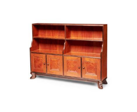 PETER WAALS (1870-1937) BOOKCASE, CIRCA 1934 Cuban mahogany and Macassar ebony Dimensions:141cm wide, 104cm high, 30.3cm deep