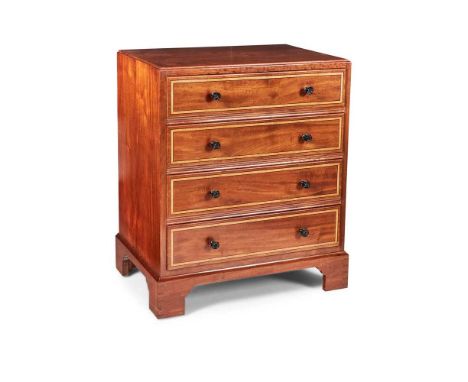 GORDON RUSSELL (1892-1980) FOR RUSSELL & SONS, BROADWAY CHEST OF DRAWERS, DATED 1929 Cuban mahogany, inlaid with cherry and e