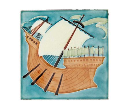 C.F.A. VOYSEY (1857-1941) FOR PILKINGTON'S TILE &amp; POTTERY CO. ARTS &amp; CRAFTS TILE, CIRCA 1920 glazed earthenwareDimens