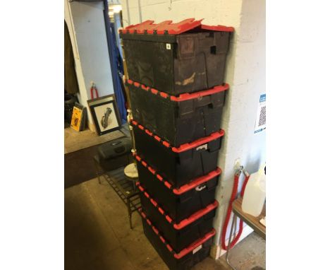 Six boxes containing light bulbs etc.
