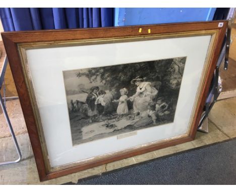 A large oak framed print 'The Little Beautiful'