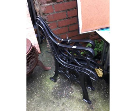 A pair of bench ends
