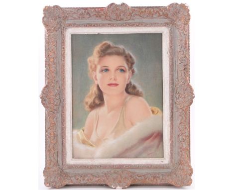Vargas,
watercolour, portrait of a young woman, signed and dated 1933? 16" x 11.5", framed.
