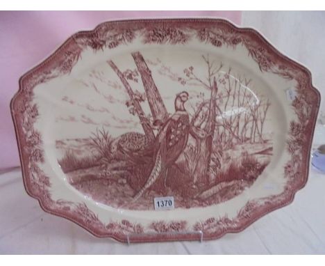 A Wedgwood 'Royal Game' meat platter, no cracks or chips.