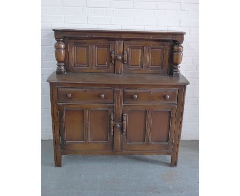 Ercol Colonial style cabinet, 123 x 126 x 45cm.