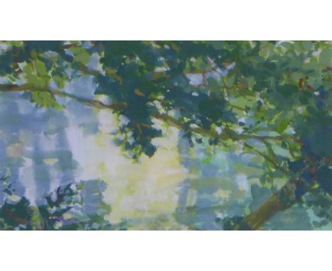 GERALDINE GIRVAN (SCOTTISH b.1947), REFLECTED LIGHT, watercolour on paper, signed and framed under glass, 29 x 17cm.  Provena