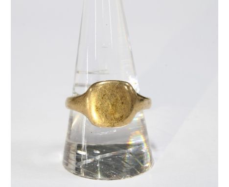 Gents 9ct gold signet ring, stamped 375