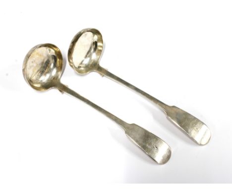 A pair of Victorian Scottish silver toddy ladles, Marshall &amp; Sons, Edinburgh 1841 (2)
