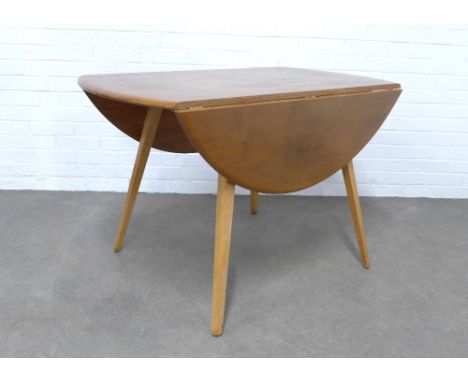 Vintage Ercol Windsor drop leaf dining table, 125 x 72 x 113cm.