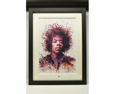 DANIEL MERNAGH (BRITISH CONTEMPORARY) 'WILD THING', a signed limited edition print on paper depicting a portrait of Jimi Hend