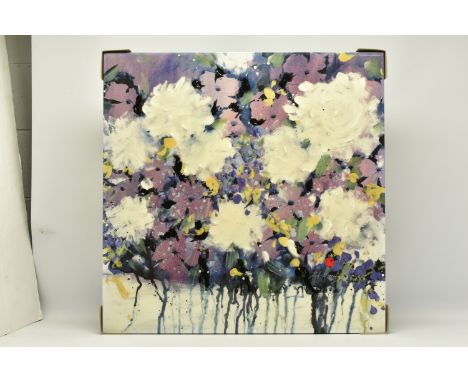 DANIELLE O'CONNOR AKIYAMA (CANADA 1957) 'POSTERITY III', a signed limited edition box canvas print depicting blossoms, 120/19