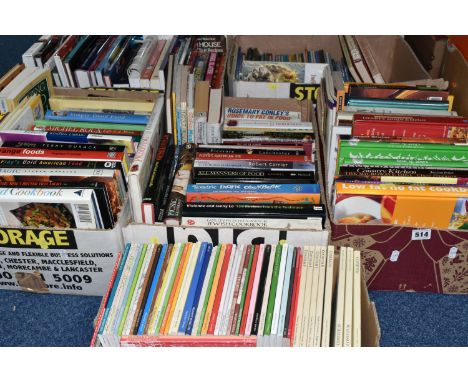 SIX BOXES OF BOOKS, approximately one hundred and twenty recipe and cookery books, to include Picnic by Claudia Roden, Mushro
