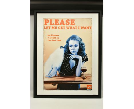 ALEX WEAVER (BRITISH 1992)  'PLEASE LET ME GET WHAT I WANT',  a depiction of a fictional book cover with The Smiths lyrics as