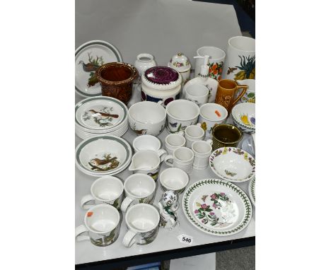 A GROUP OF PORTMEIRION CERAMICS, approximately thirty pieces, to include a Talisman covered jar, rim diameter 11.5cm (hairlin