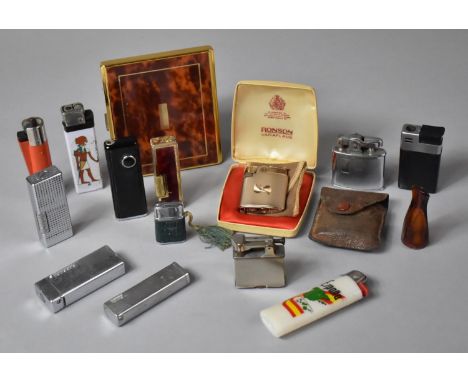 A Collection of Vintage Cigarette Lighters, Cigarette Case etc (We cannot Post Lighters) 
