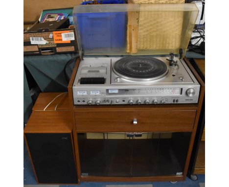 A Vintage Toshiba Stereo Music Centre SM2950 with Trolley and Speakers 