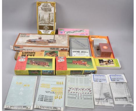 A Collection of Various HO Scale Model Railway Kits, Buildings and Scenery, Unchecked 