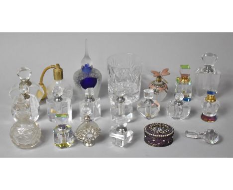 A Collection of Vintage Glass Perfume Bottles etc 