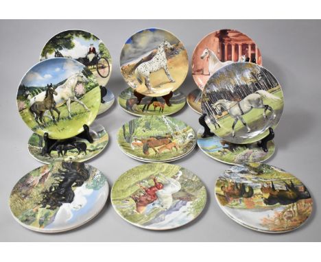 Two Parts Sets of Collectors Plates to comprise Davenport Shetland Ponies, Based on an Original Work of Art Derick Braithwait