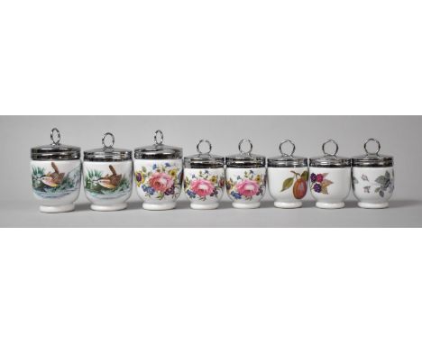 A Collection of Eight Various Royal Worcester Egg Coddlers 