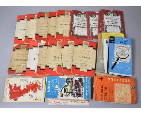 A Collection Ordnance Survey One inch Maps, Reprinted Maps, Roadmaps etc 