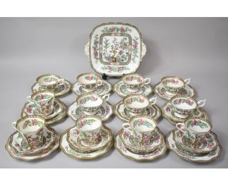 A Collection of Various Coalport Indian Tree Teawares to comprise Cups, Saucers, Side Plates, Cake Plates Etc 