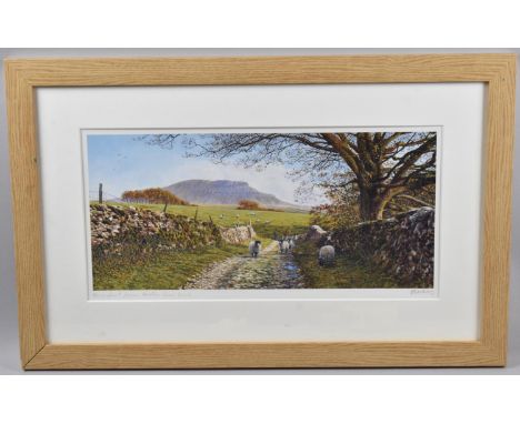 A Framed Print, Pennyghen Farm, Horton Scar Lane, After K Melling, Signed and Titled in Pencil, 14x19cm 