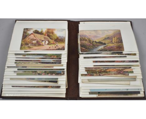 An Album of Vintage and Later Postcards, Flowers, Views, Fruit etc 