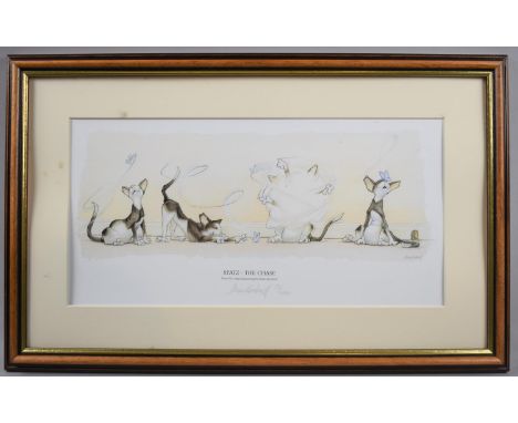 A Limited Edition Dean Kendrik Print, Spatz-The Chase, 40x20cm 