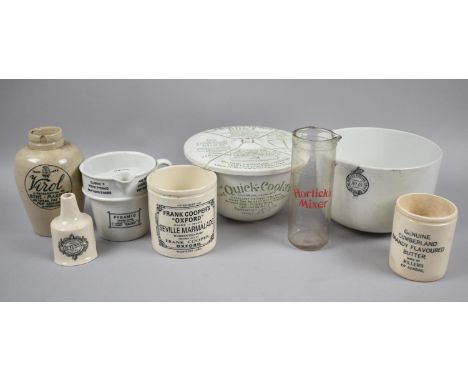 A Collection of Various Late 19th/20th Century Vintage Kitchenalia to comprise Queens Pudding Boiler, Frank Coopers Oxford Se