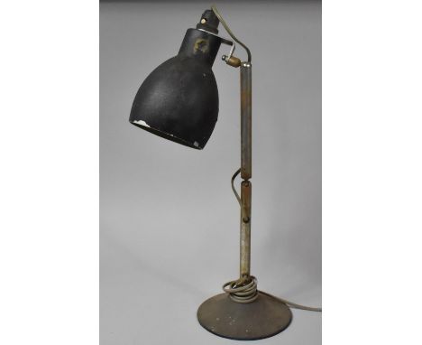 A Vintage Adjustable Work Light, 56cm high 