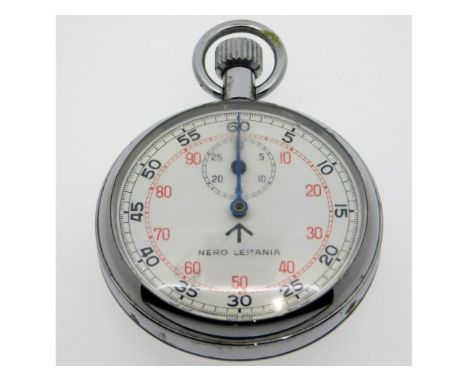 A Nero Lemania military issue with broad arrow, stopwatch