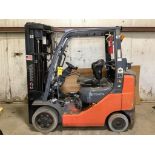 2012 Toyota 5,000-LB. Capacity Parts Forklift, Model 8FGCU25, S/N NA, LPG, Solid Tires, 4-Stage Mast