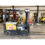 Komatsu 6,000-LB Capacity Forklift, Model FB 30SH, S/N 030574A, 36-Volt w/ Battery, Solid Tires, 85"