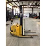 Yale 4,000-LB. Capacity Walk-Behind Forklift, Model MSW040, S/N NA, 24-Volts, 130" Lift Height, Side